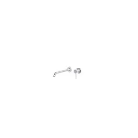 Rubinetto Miscelatore lavabo ad incasso con bocca da 20 cm in acciaio inox 316L Tubico Tevere - Spazzolato