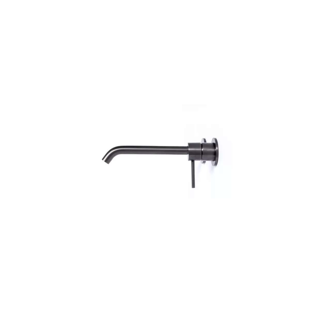 Rubinetto Miscelatore lavabo ad incasso con bocca da 20 cm in acciaio inox 316L Tubico Tevere - Nero