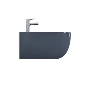 Sanitari sospesi senza brida in ceramica lucida colorata