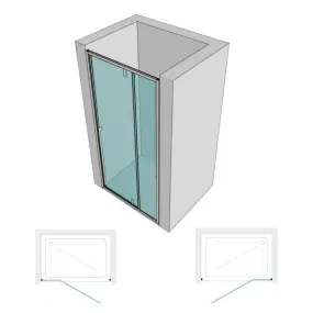 Porte de douche battante transparente anticalcaire 8mm Like noire