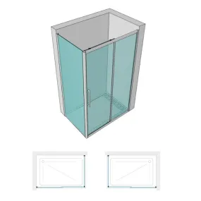 Box Doccia scorrevole trasparente 6mm Erica profilo nero