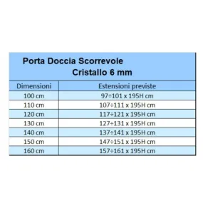 Box Doccia scorrevole trasparente 6mm Erica profilo nero