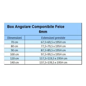 Box doccia 2 lati scorrevole a doppia porta 6mm anticalcare Felce