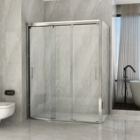 Cabine de douche coulissante 2 faces avec trois portes 8mm