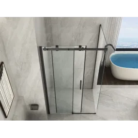 Cabine de douche coulissante 2 côtés 100x70 Smoked 8mm Pearl
