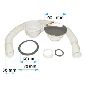 Siphon et bonde de vidange pour receveurs de douche