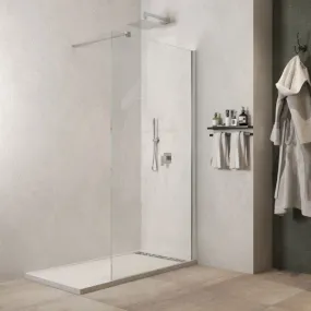 Paroi de douche anticalcaire Walkin Profil Chromé 8mm H200 GARDENIA