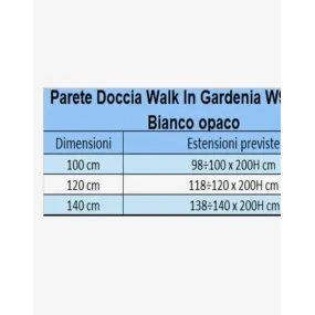 Paroi de douche anticalcaire Walkin 8mm H200 profil GARDENIA Blanc mat