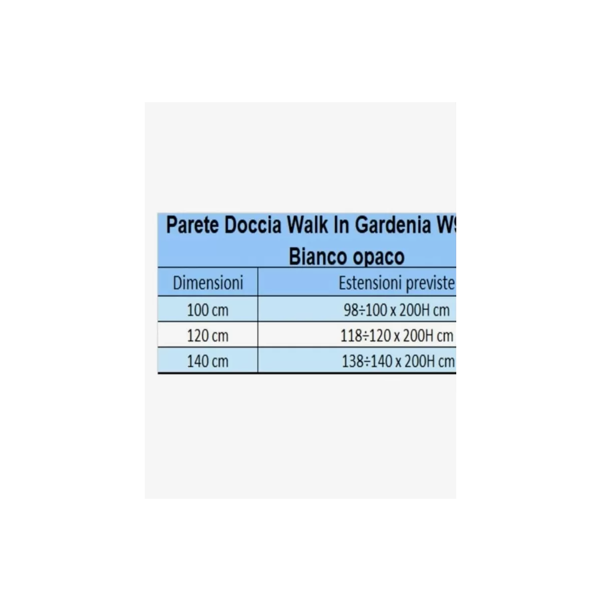Paroi de douche anticalcaire Walkin 8mm H200 profil GARDENIA Blanc mat