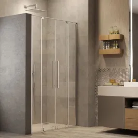 Porte de douche coulissante avec entrée centrale FILANTA DOUBLE