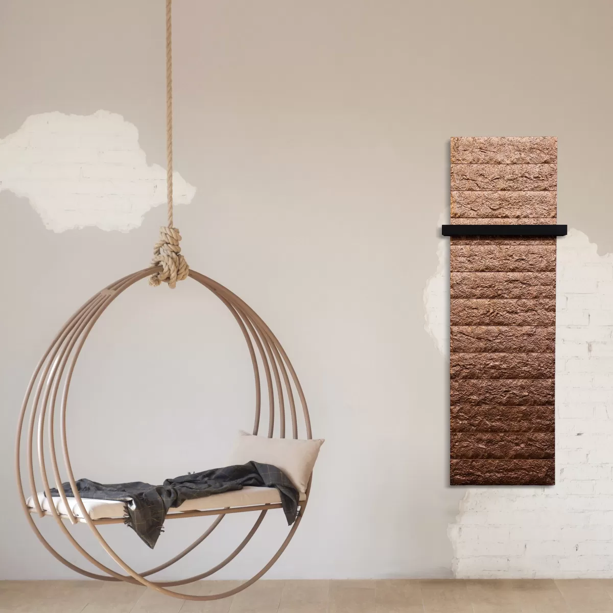 Termoarredo Elettrico in marmo Toscana Bronze, radiatore casa moderno
