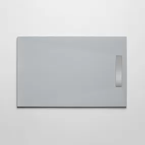 Piatto Doccia Resina finitura Pietra Grigio con griglia inox PURE