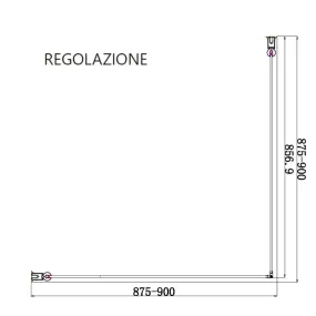 Box Doccia 2 lati battente interna e esterna 6mm satinato S 28 ALTO  H200