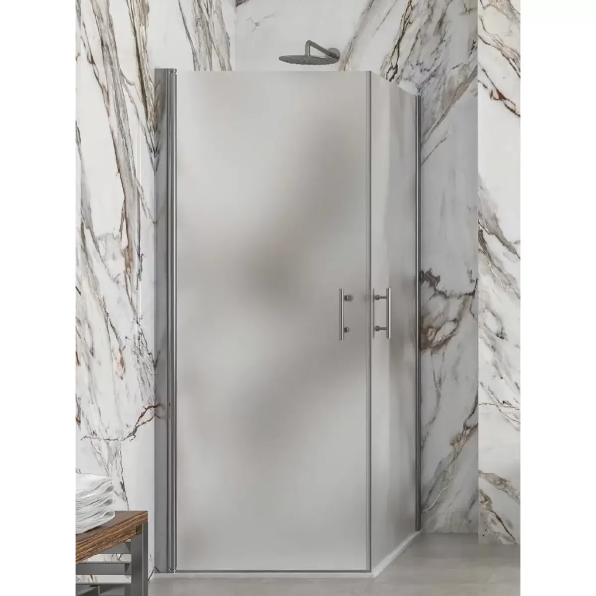 Cabine de douche coulissante 2 faces 70x90 transparente 8mm Pearl