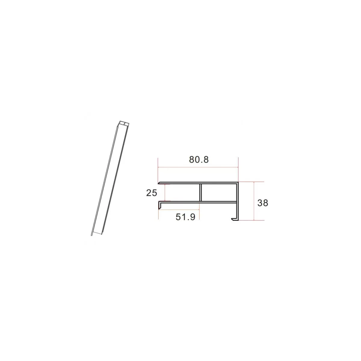 Profil de compensation + 3cm