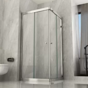 Cabine de douche coulissante transparente 2 côtés 8mm h200 réversible Diamante