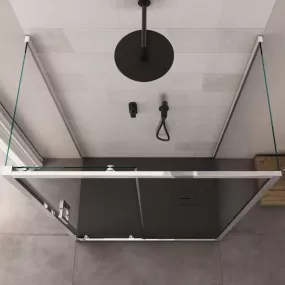 Box Doccia 3 lati scorrevole trasparente 6mm h195cm AMBRA
