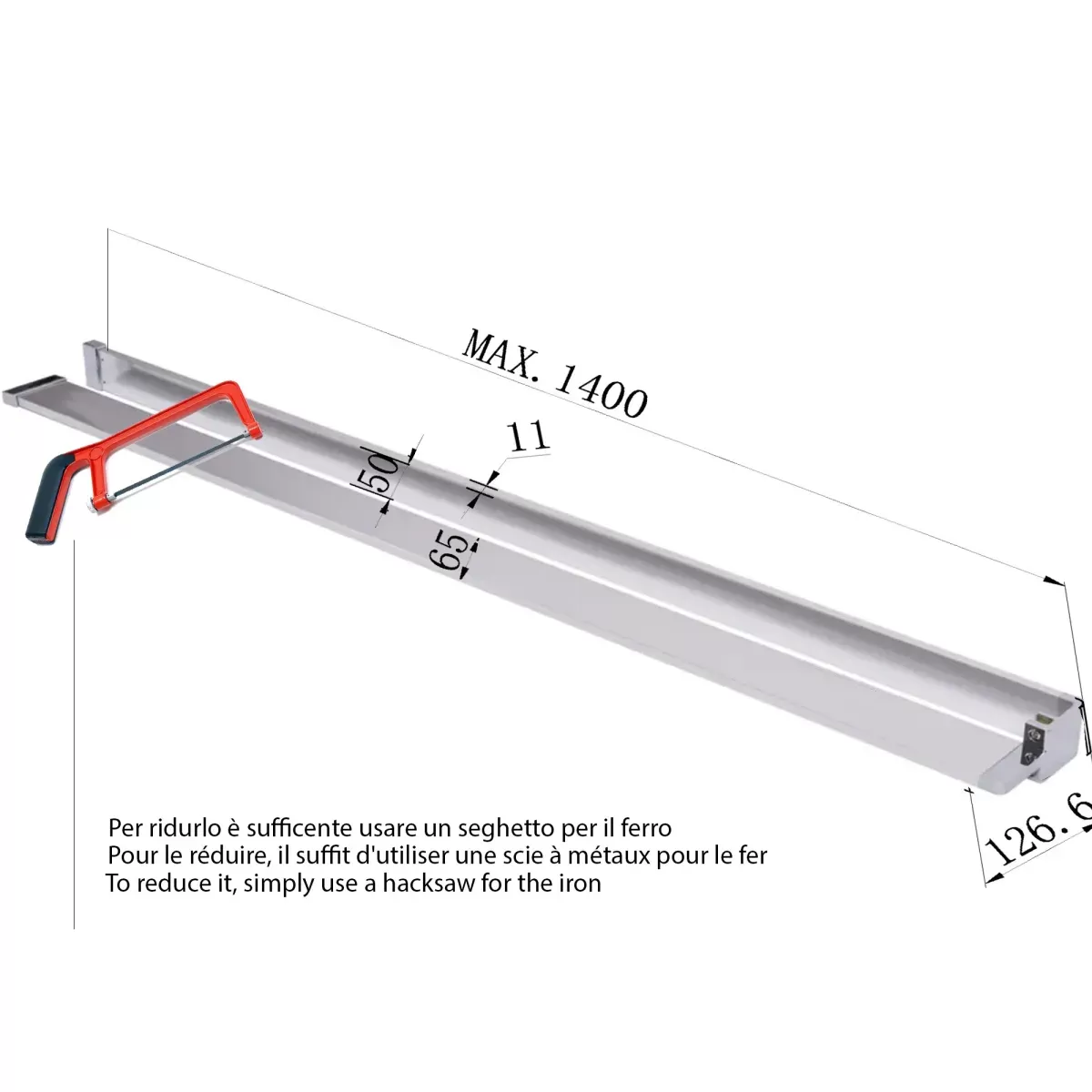 Porte-serviettes pour Walk-in jusqu'à 120cm