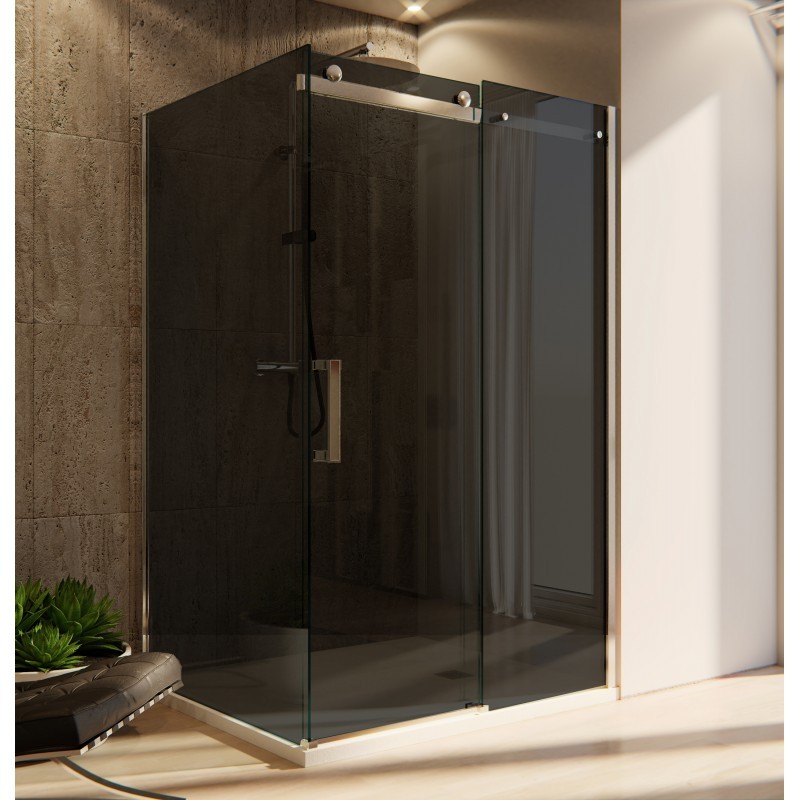 Box Doccia Dolomite 8mm trasparente o fumè con porta scorrevole - StileBagno.com