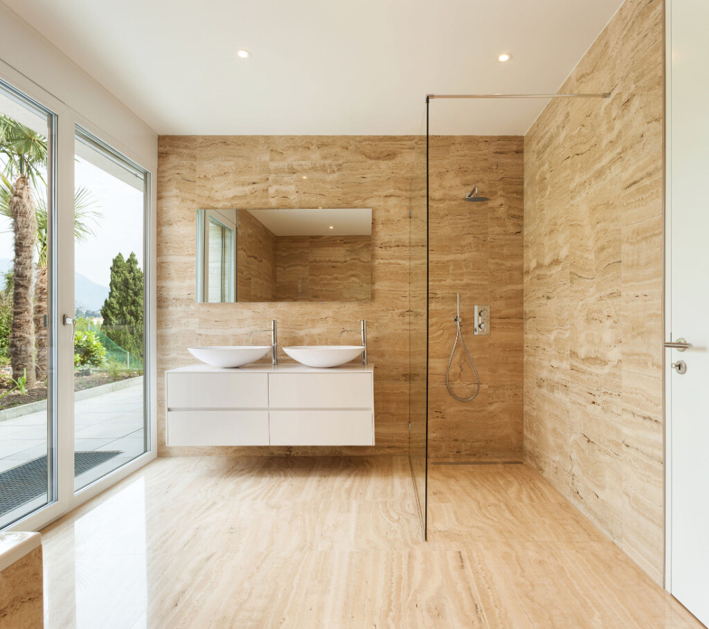 Parete doccia walk-in in cristallo temprato