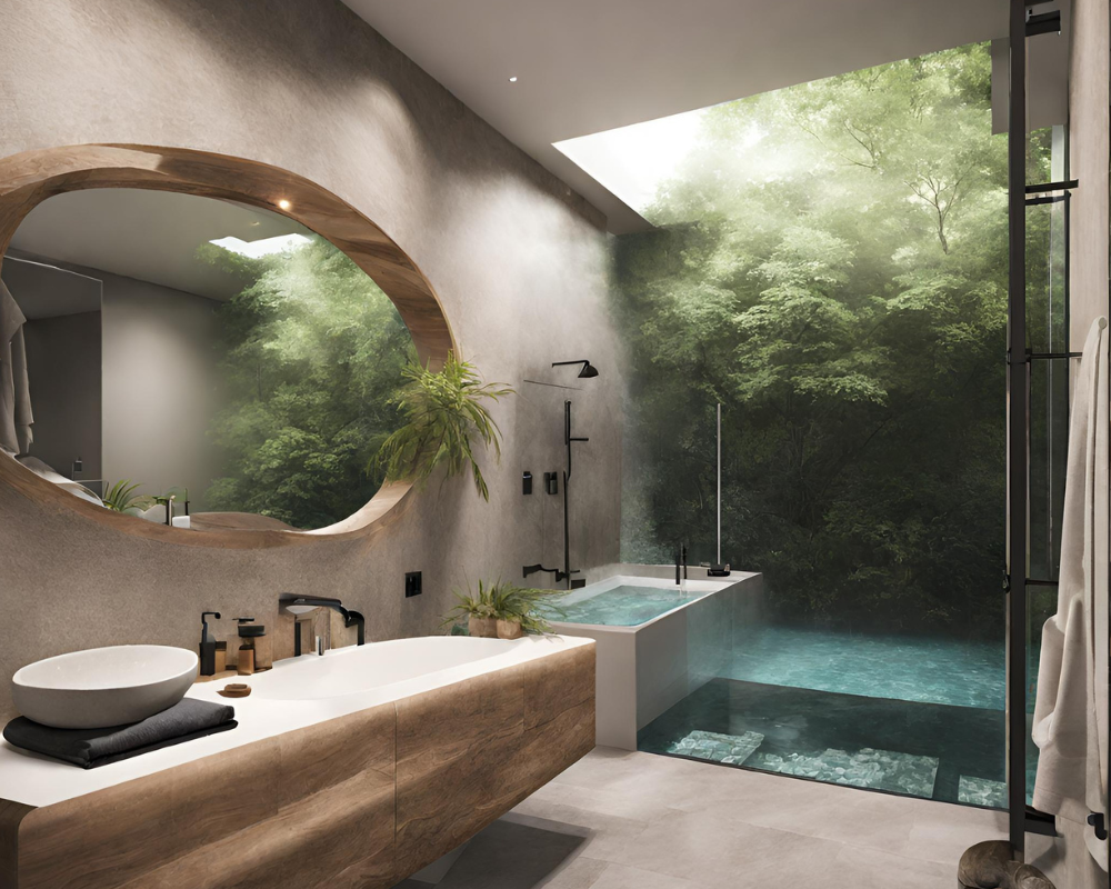 bagno moderno con spa all'interno
